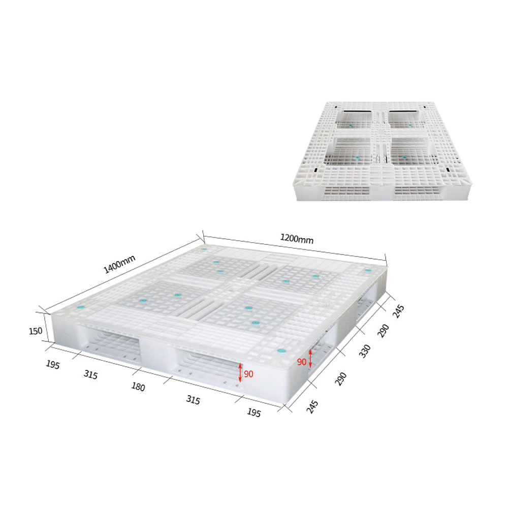 DDT1412 Leichte und langlebige Kunststoffpalette 